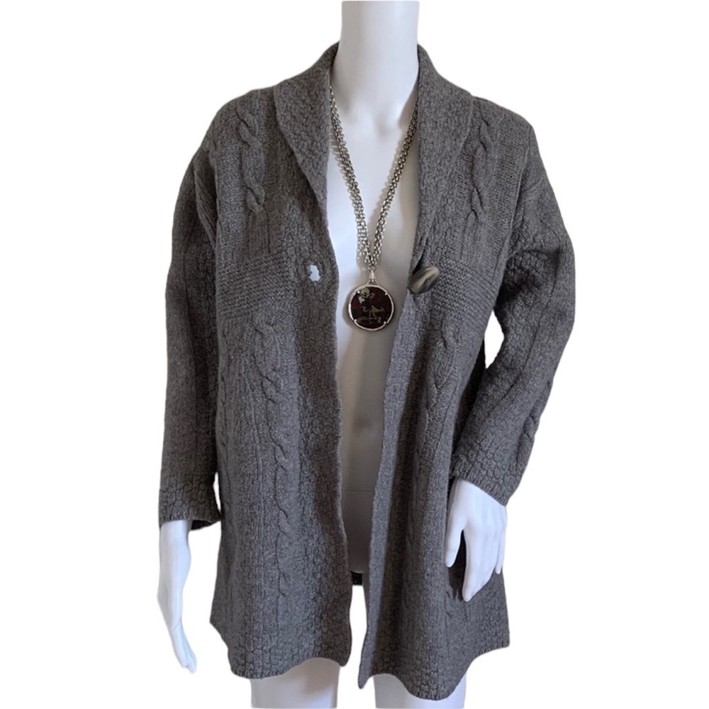 Arancrafts 100% Merino Wool Cardigan Sweater - Picture 2 of 11